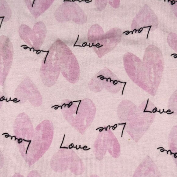 "Love You Lots” Pajama Set – Cozy Hearts for Sweet Dreams Pink 4T NWT Cotton - Picture 3 of 4